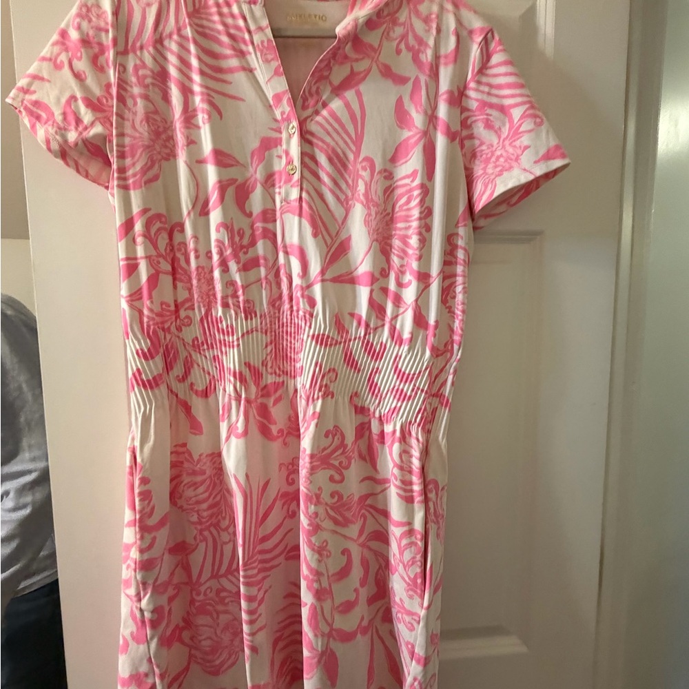 Lilly Pulitzer Pink and Cream Floral Shift Dress